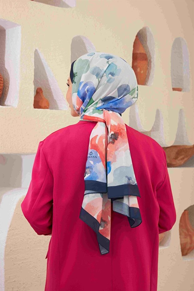 Komfort Blumen Schal - Weiche Baumwolle