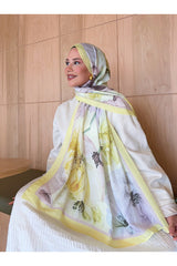Patterned Bamboo Crinkle Shawl - Lightweight & Trendy