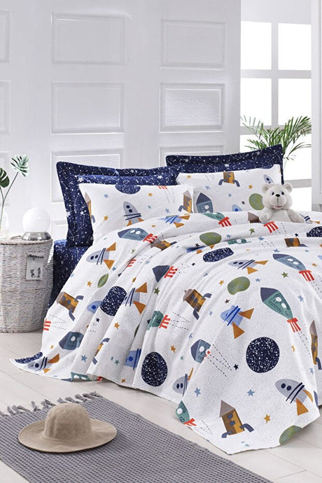 Single SpaceX 100% Cotton Pique Cover - 160x235cm