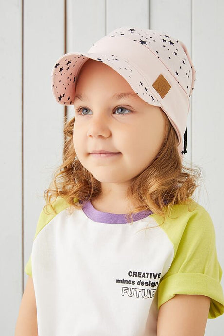 100% Cotton Extra Soft Baby Girl Visor Hat - Star Print