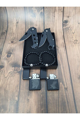 6-Piece Friend Gift Set - 2 Knives, 2 Lighters, 2 Bracelets