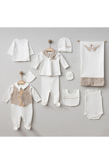 Newborn Boy 10-Piece Hospital Exit Set - Soft 100% Cotton