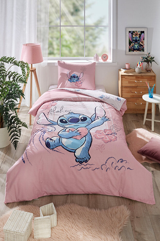Stitch Aloha Single Duvet Cover Set - 100% Cotton
