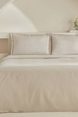 Lavin 100% Cotton Double Duvet Cover Set - Beige