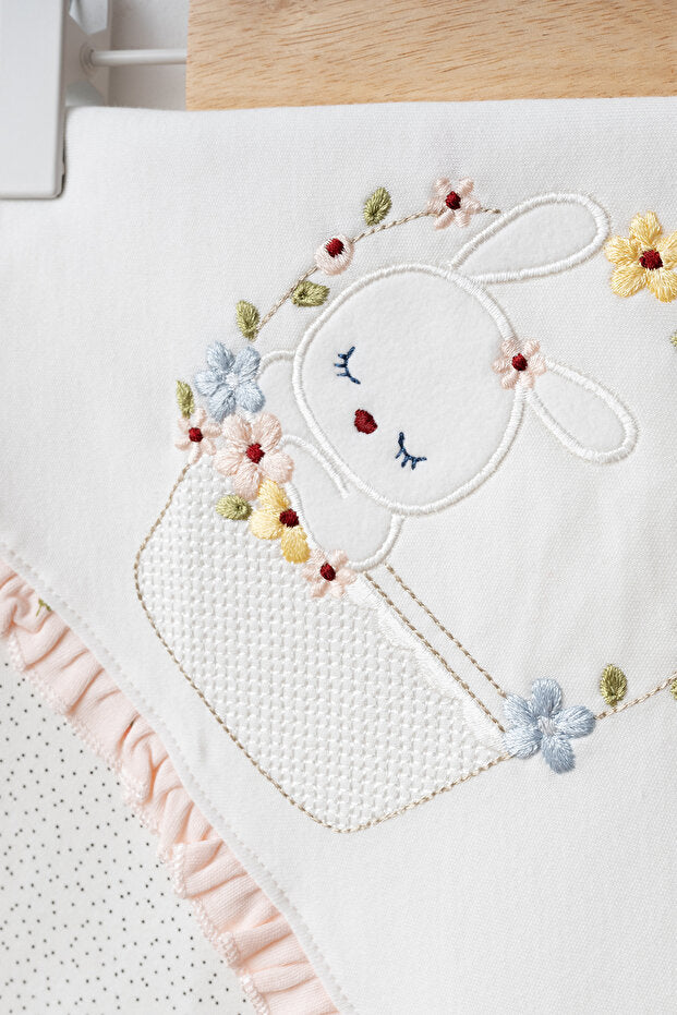 10-teilige Entlassungs-Ausstattung für Neugeborene (0-3 Monate) mit Hasen- und Blumenmotiv
