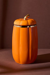 Pumpkin Lidded Porcelain Storage Jar - 23x12.4 cm