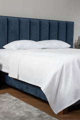 100% Cotton Checkered Single Pique Blanket - 160x230cm