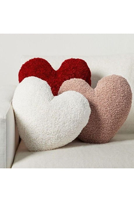 Teddy Heart Pillow - Soft & Fluffy Valentine's Day Decor