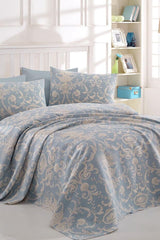 Single Pique Bedding Set - 2 Pieces, Canvas Blue