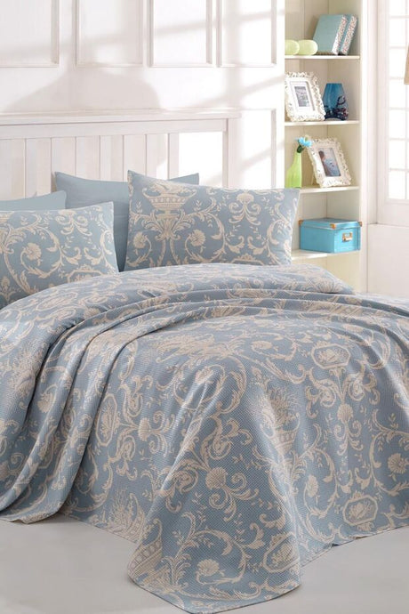 Single Pique Bedding Set - 2 Pieces, Canvas Blue
