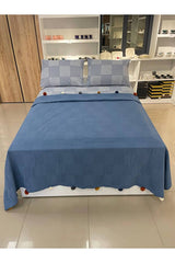 Double Size Pom-Pom Cotton Pike Set - Indigo Boxed