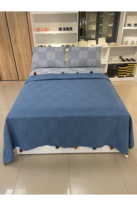 Double Size Pom-Pom Cotton Pike Set - Indigo Boxed
