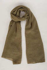 Women's Woven Crushed Fabric Shawl - Versatile & Stylish