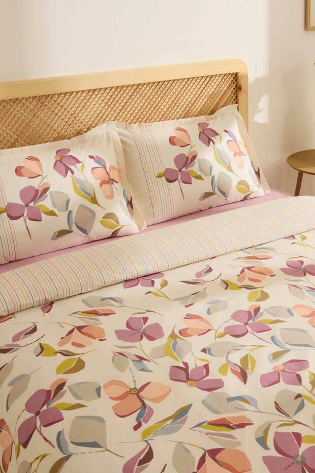 Piko Double Duvet Cover Set - Floral Design, 4-Piece