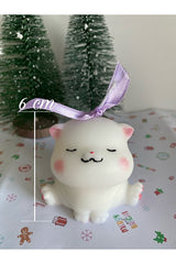 Handmade Vanilla Scented Cat Figurine Candles - 2-Piece Gift Set