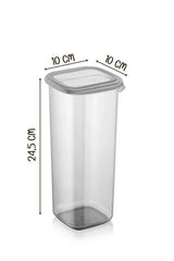 Square Food Storage Containers - 12-Piece Set, 1750ml Capacity
