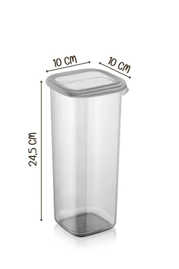 Square Food Storage Containers - 12-Piece Set, 1750ml Capacity
