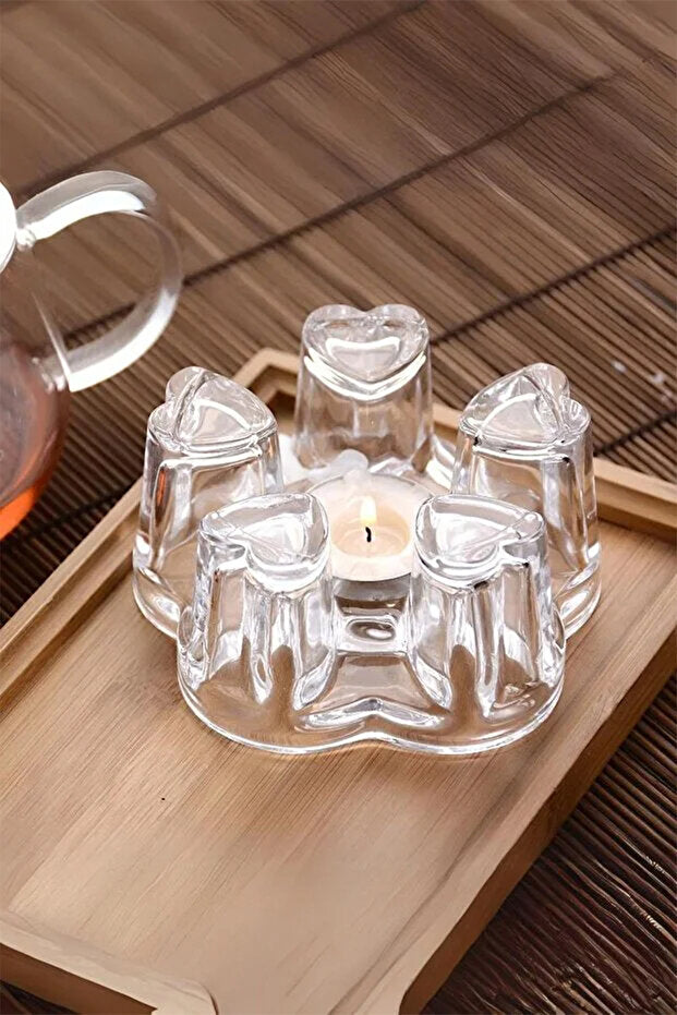 Glass Teapot Warmer Stand - 14 cm Heater Base