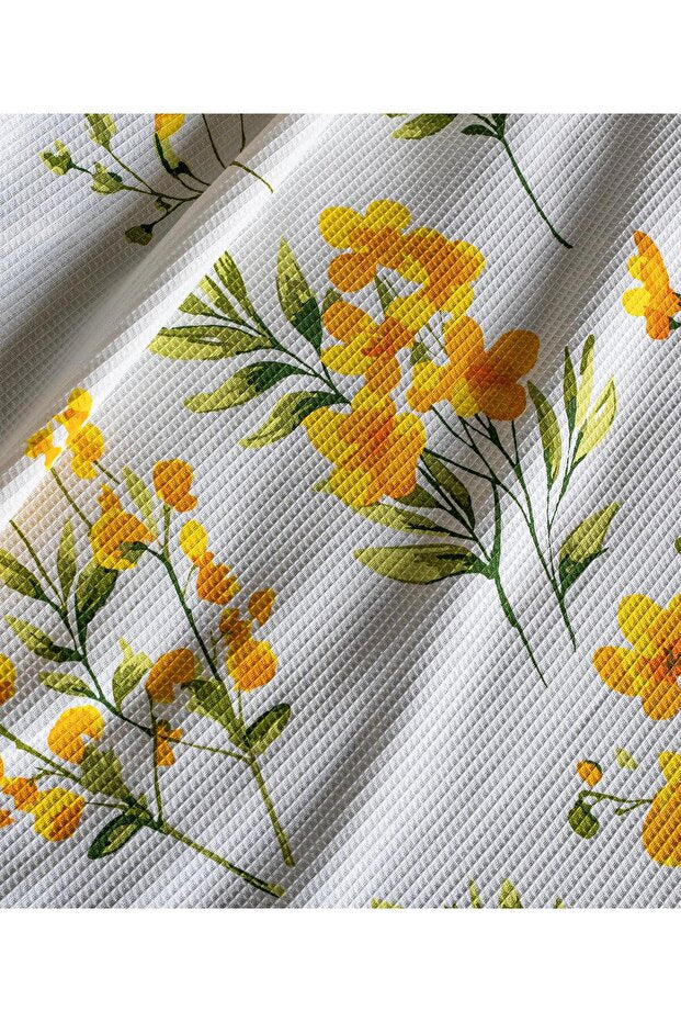 Daisy Cotton Blend Single Pike - Vibrant Yellow Floral