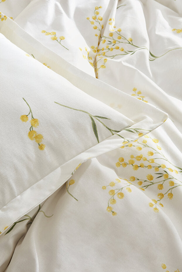 Loretta Double Duvet Cover Set - 100% Cotton, Mimosa Print