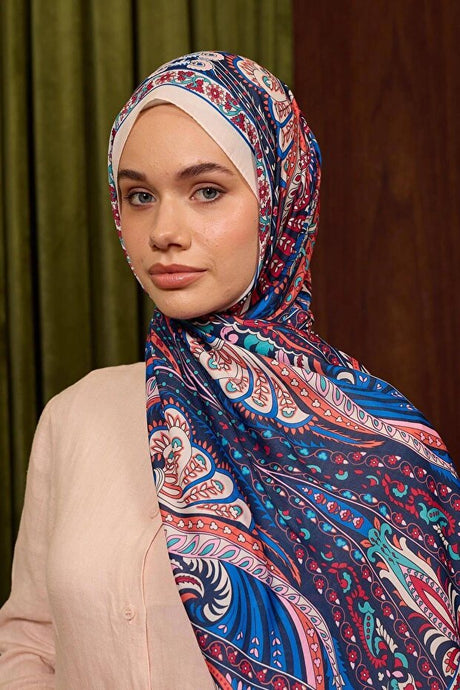 Marrakech Kollektion Weicher Baumwollschal - Marineblau