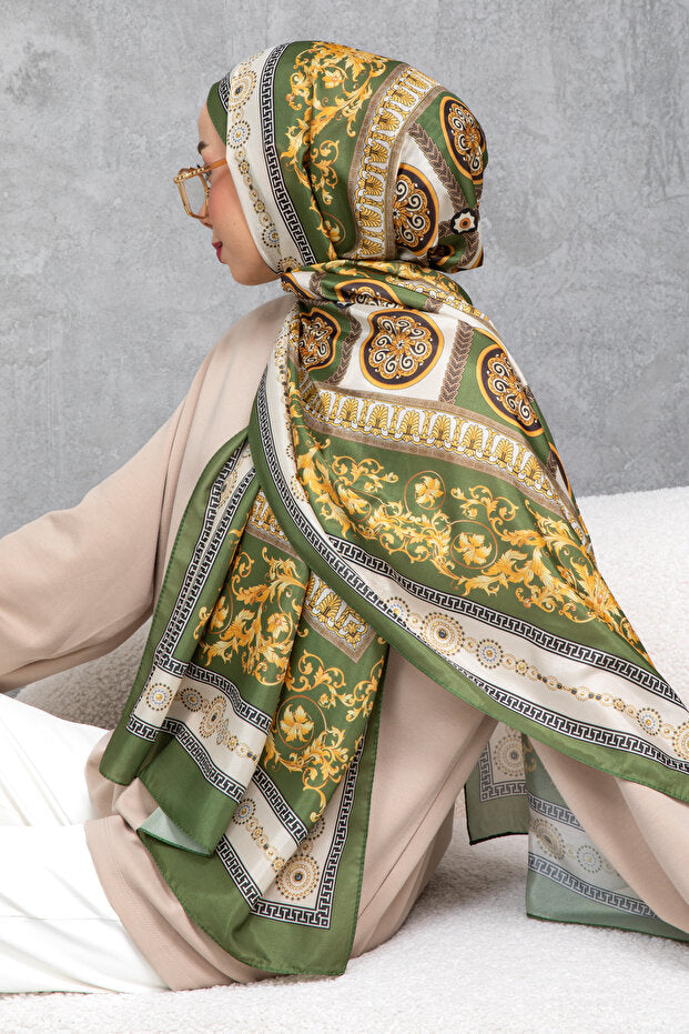 Zijde Voile Sjaal Elegante Barok Ontwerp