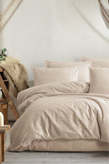 100% Cotton Double Fringed Duvet Cover Set - 200x220cm