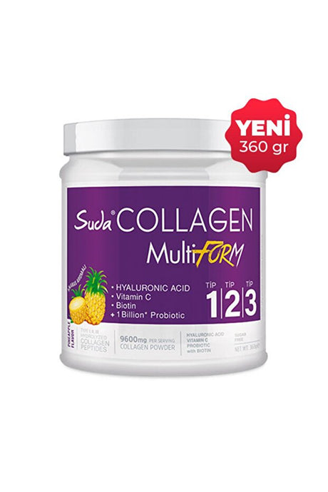 MultiForm Pineapple Collagen Powder - Type I, II, III, 360g