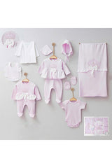 Organic Cotton Newborn Hospital Exit Set - 10-Piece Crown Lace
