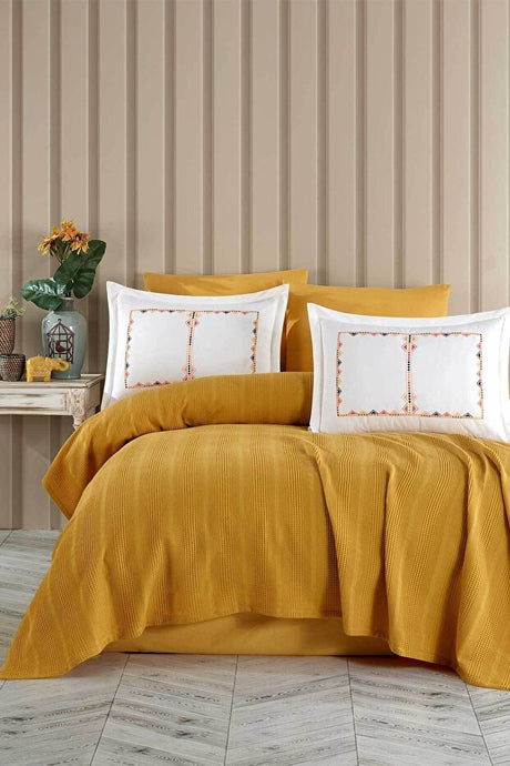 Marcia Modern Double Cotton Duvet Cover Set - 6 Pieces