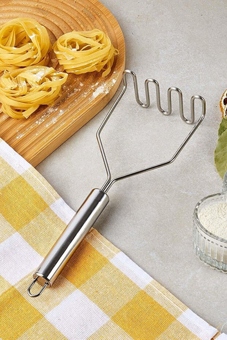 Stainless Steel Potato Masher - Ergonomic Handle & Durable Design