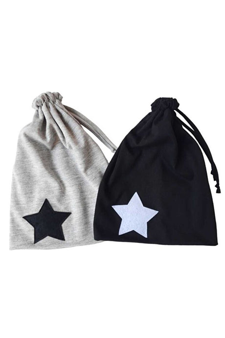 0 Baby Beanie 2-Pack - Stylish Star Design Hats
