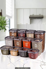 Locky Transparent Square Food Storage Container Set (12-Piece)