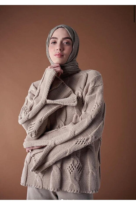 Misto Cotton Crinkle Shawl - Antique Beige
