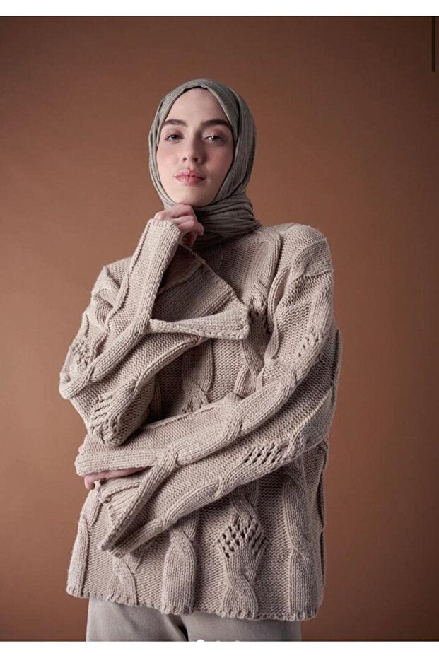 Misto Cotton Crinkle Shawl - Antique Beige