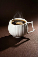 Pure Ivory Porcelain Mug Set - 230ml Capacity, Set of 4