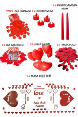 Romantic Dinner Table Decoration Kit - Valentine's Day & Special Occasions