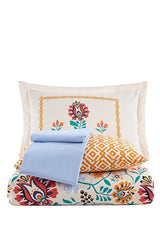 Regina 100% Cotton Single Duvet Cover Set - Artistic Floral