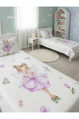 Princess Fairy Single Quilt Set - Soft Cotton-Polyester Blend
