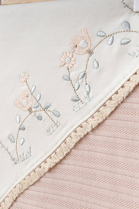 Newborn Baby Hospital Exit Set - 10-Piece Floral & Bird Embroidery (0-3 Months)