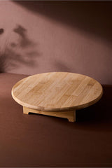 30 cm Round Bamboo Serving Stand - Ergonomic & Decorative