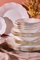Elegant Petals Opal 26-Piece Dinnerware Set for 6 Persons