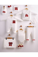Unisex Newborn Crown & Bow 10-Piece Hospital Exit Bodysuit Set