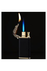 Personalized Dual-Flame Crocodile Lighter & Wooden Gift Box