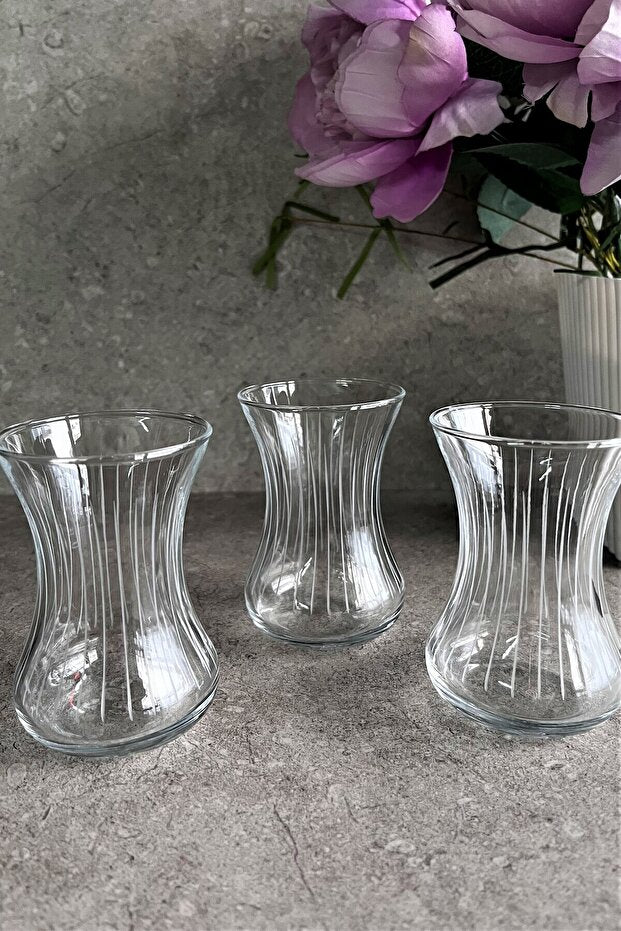 Pasabahce Incebelli Classic Turkish Tea Glasses - 6-Piece 125ml Set