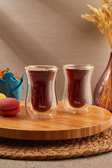 Double Wall Insulated Tea Glasses - Set of 2 (150ml Each)