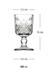 Pasabahce Timeless Heybeli Professional Turkish Tea & Dessert Glassware Set - 24 Piece