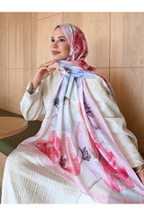 Patterned Bamboo Crinkle Shawl - Stay-Put, Lightweight & Trendy
