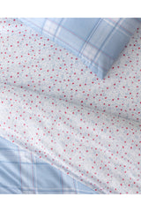 Blanch Double 100% Cotton Ranforce Duvet Cover Set - Blue