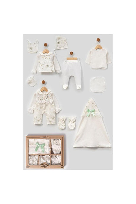Newborn Muslin Lace Baby Clothing Set - 10 Pieces